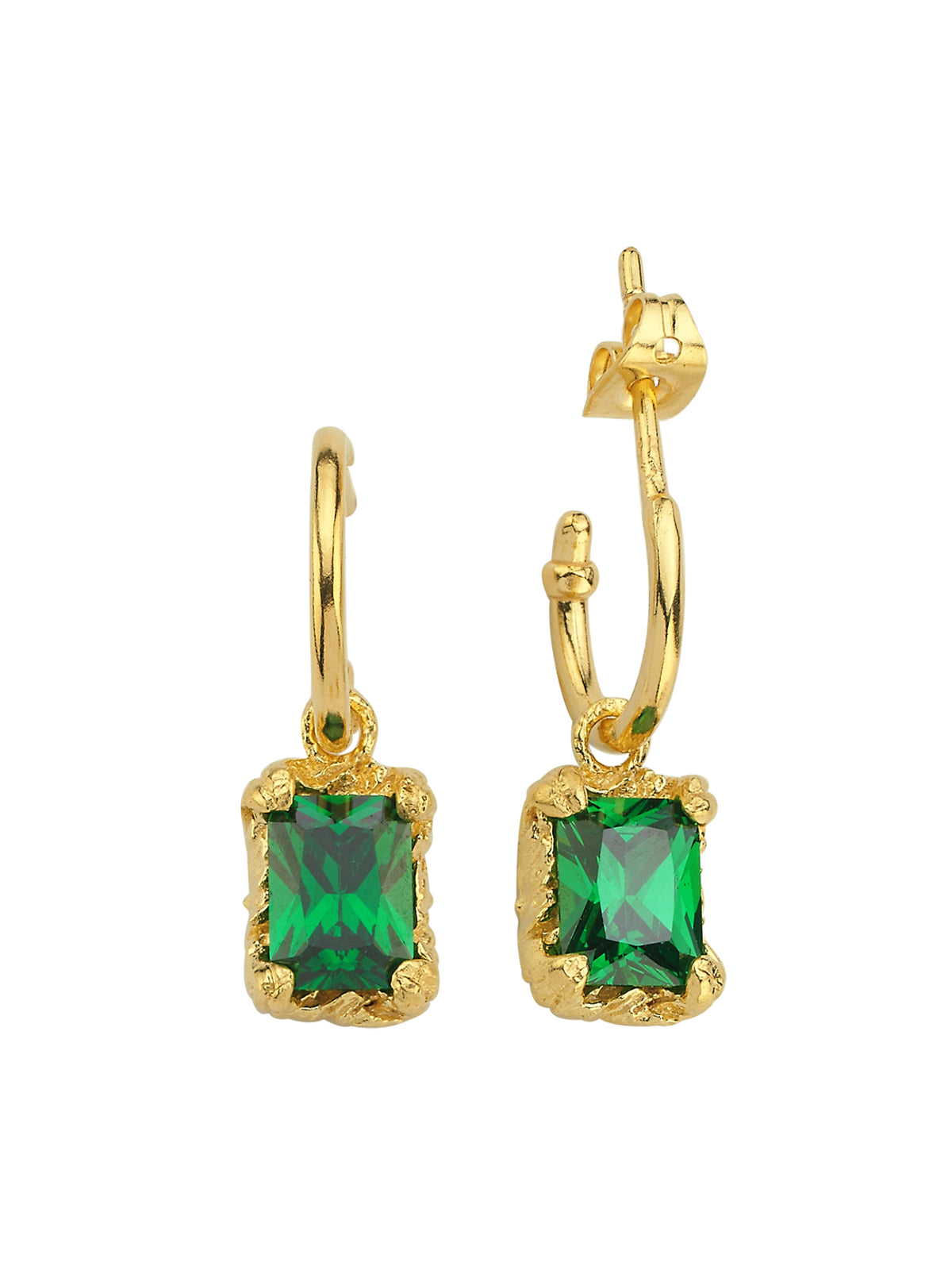 Bodhita - EMERALD HOOP KÜPE