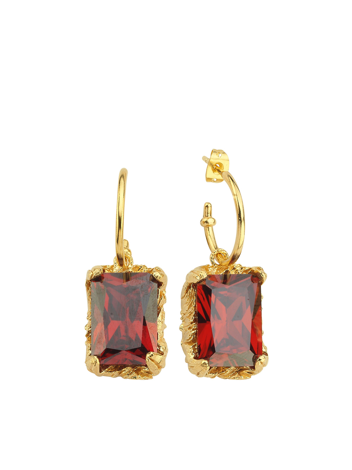 Bodhita - GRANDE GARNET HOOP
