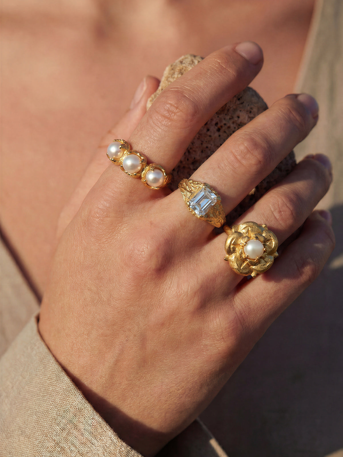 MAGDALENE'S HEART WHITE RING