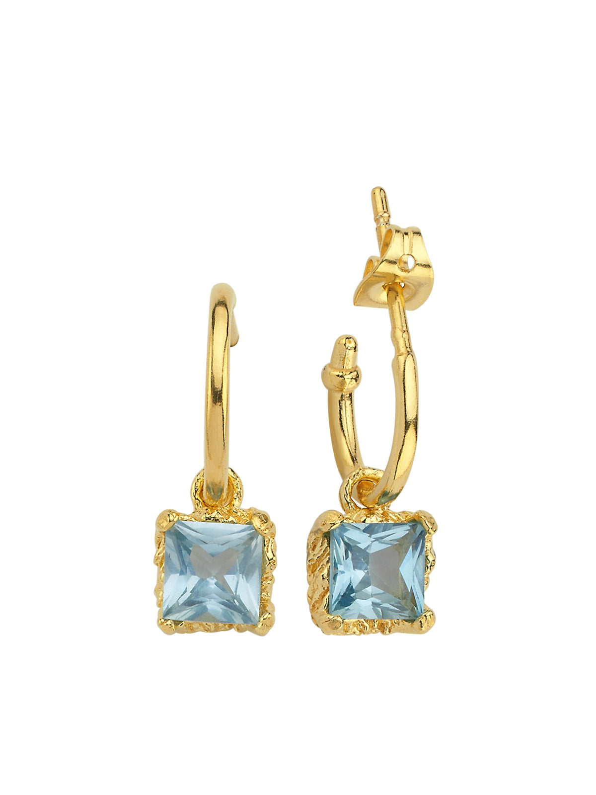 Bodhita - AQUAMARINE HOOP KÜPE