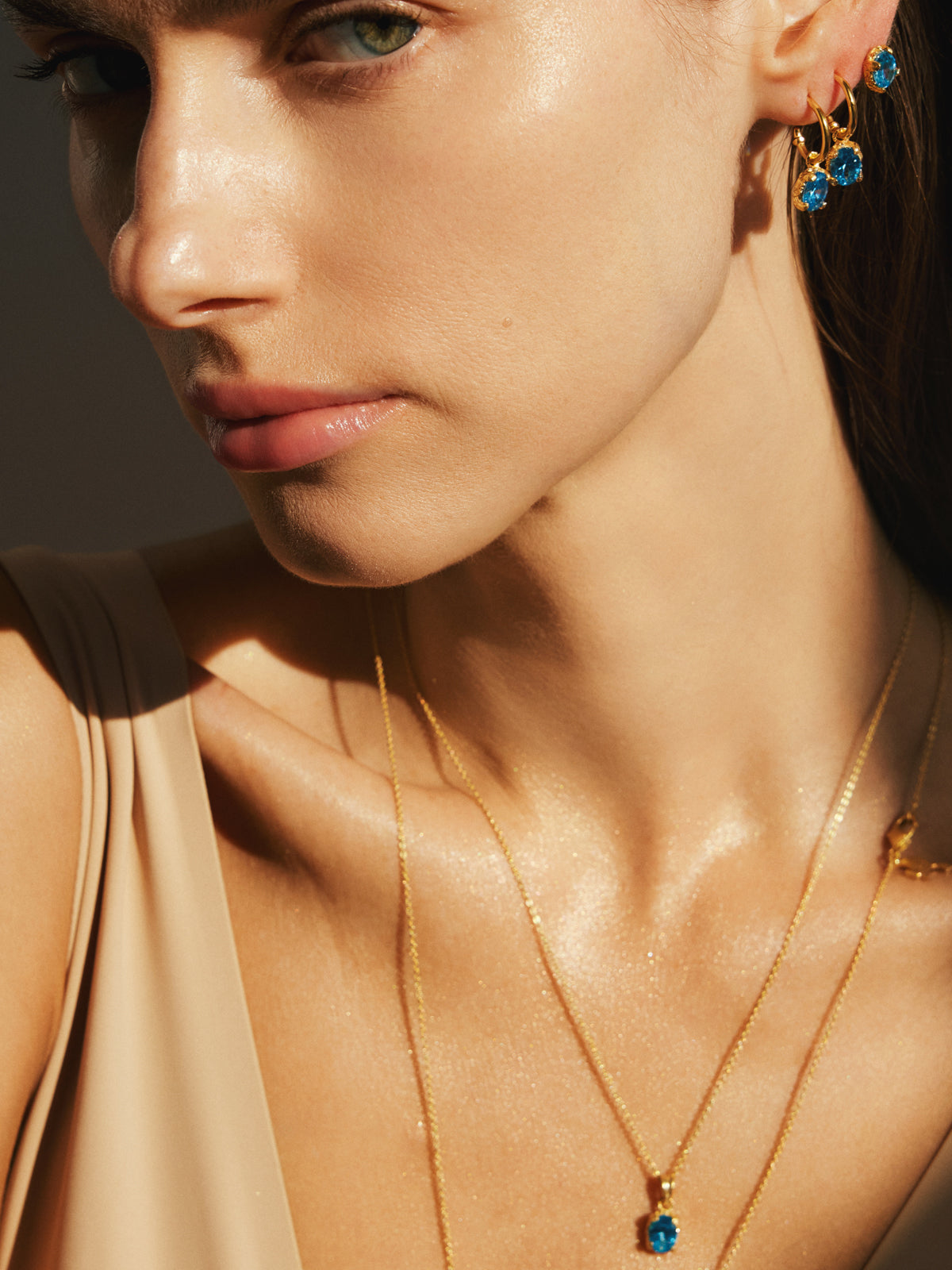 Bodhita - TURQUOISE HOOP EARRINGS
