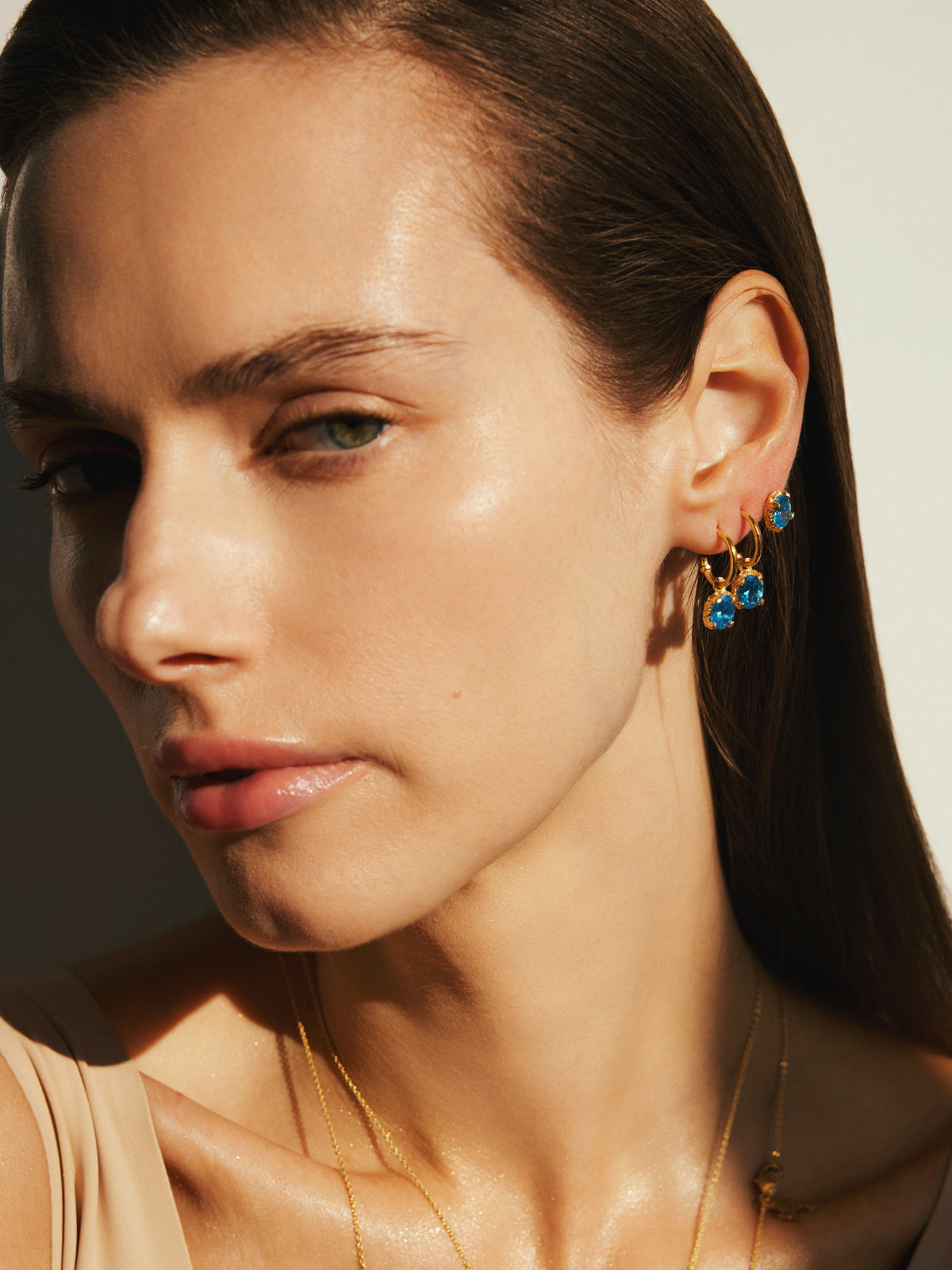 Bodhita - TURQUOISE HOOP EARRINGS