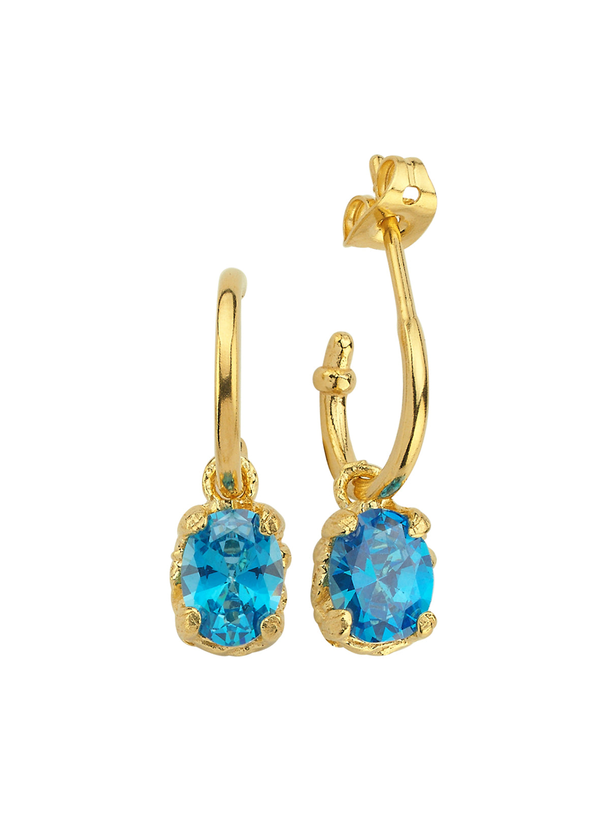 Bodhita - TURQUOISE HOOP EARRINGS