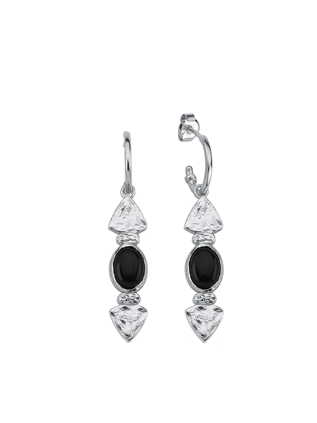 Bodhita - LITTLE CARYA HOOP SILVER EARRINGS