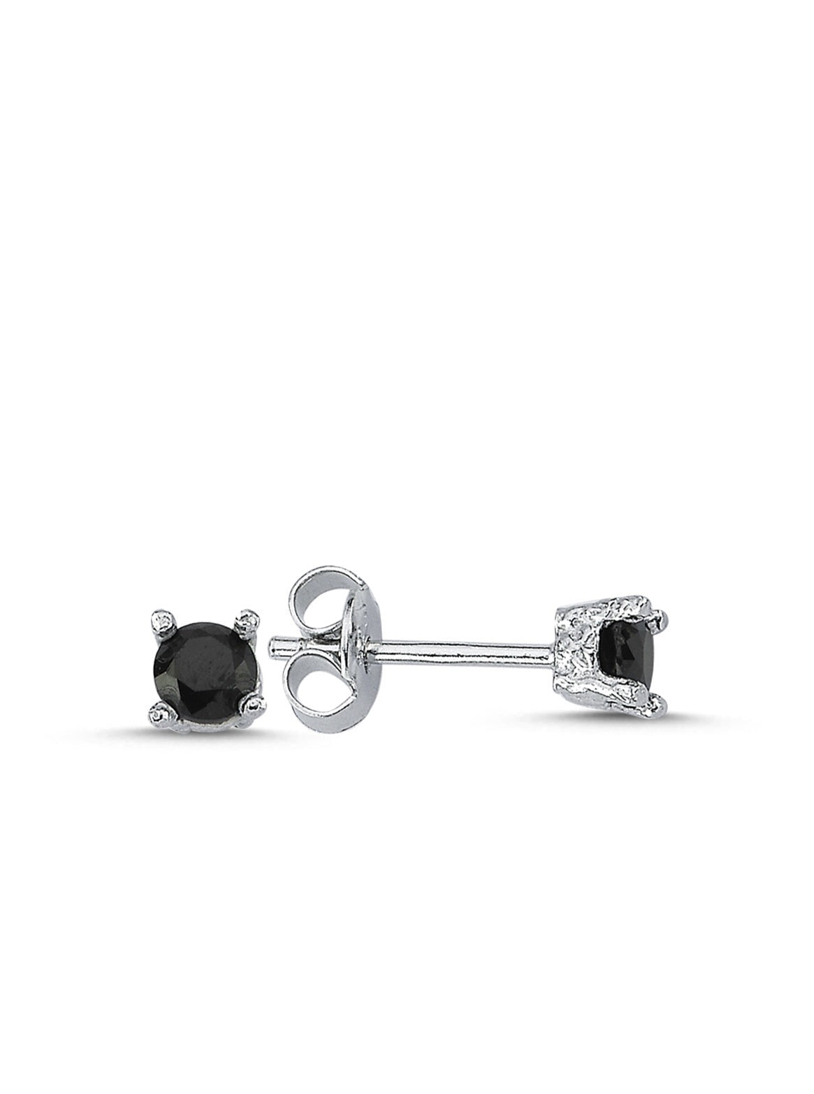 Bodhita - EOS LITTLE BLACK SILVER EARRINGS
