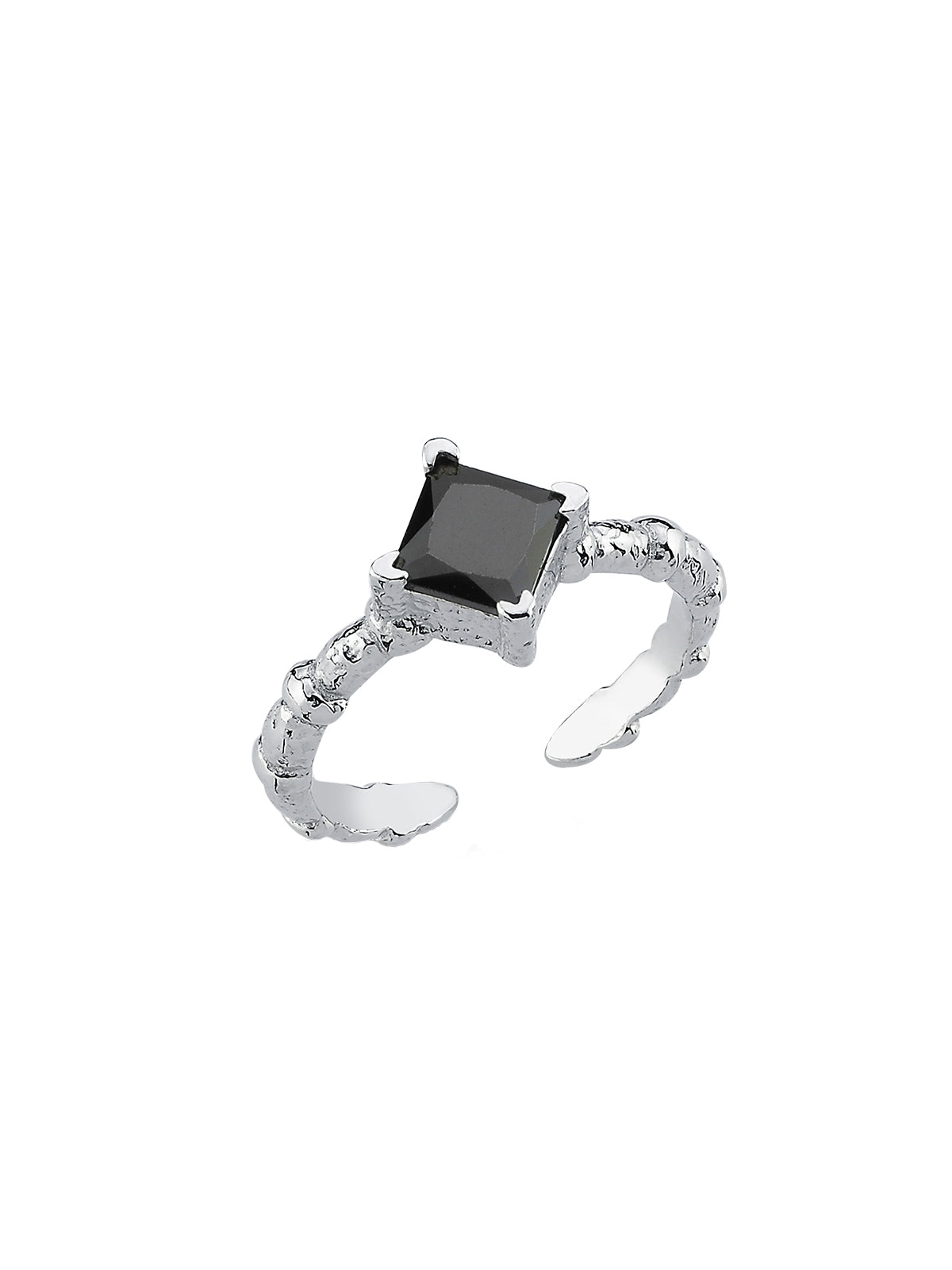 Bodhita - NOVA BLACK SILVER RING