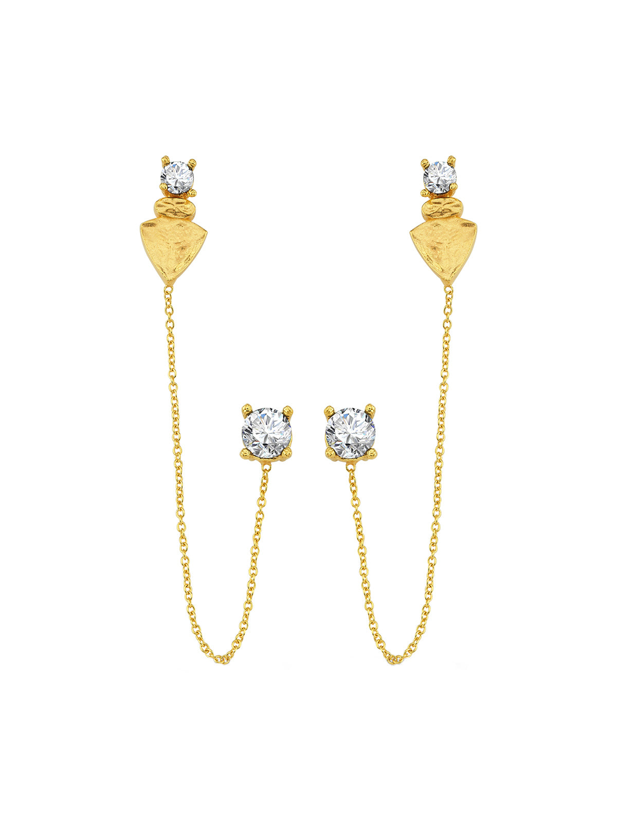 Bodhita - NADIA WHITE DUE EARRINGS