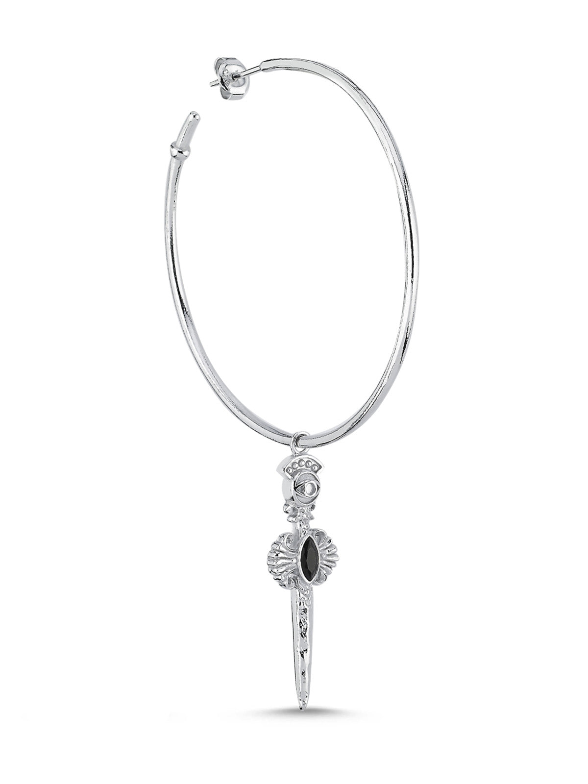 Bodhita - ESPADA EARRINGS SILVER-GRANDE HOOP