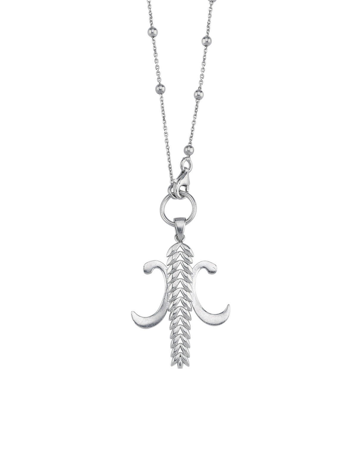 Bodhita - MACHA LONG SILVER NECKLACE