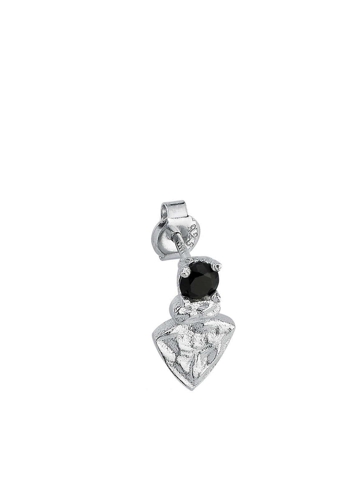 Bodhita - NADIA BLACK SILVER STUD EARRINGS