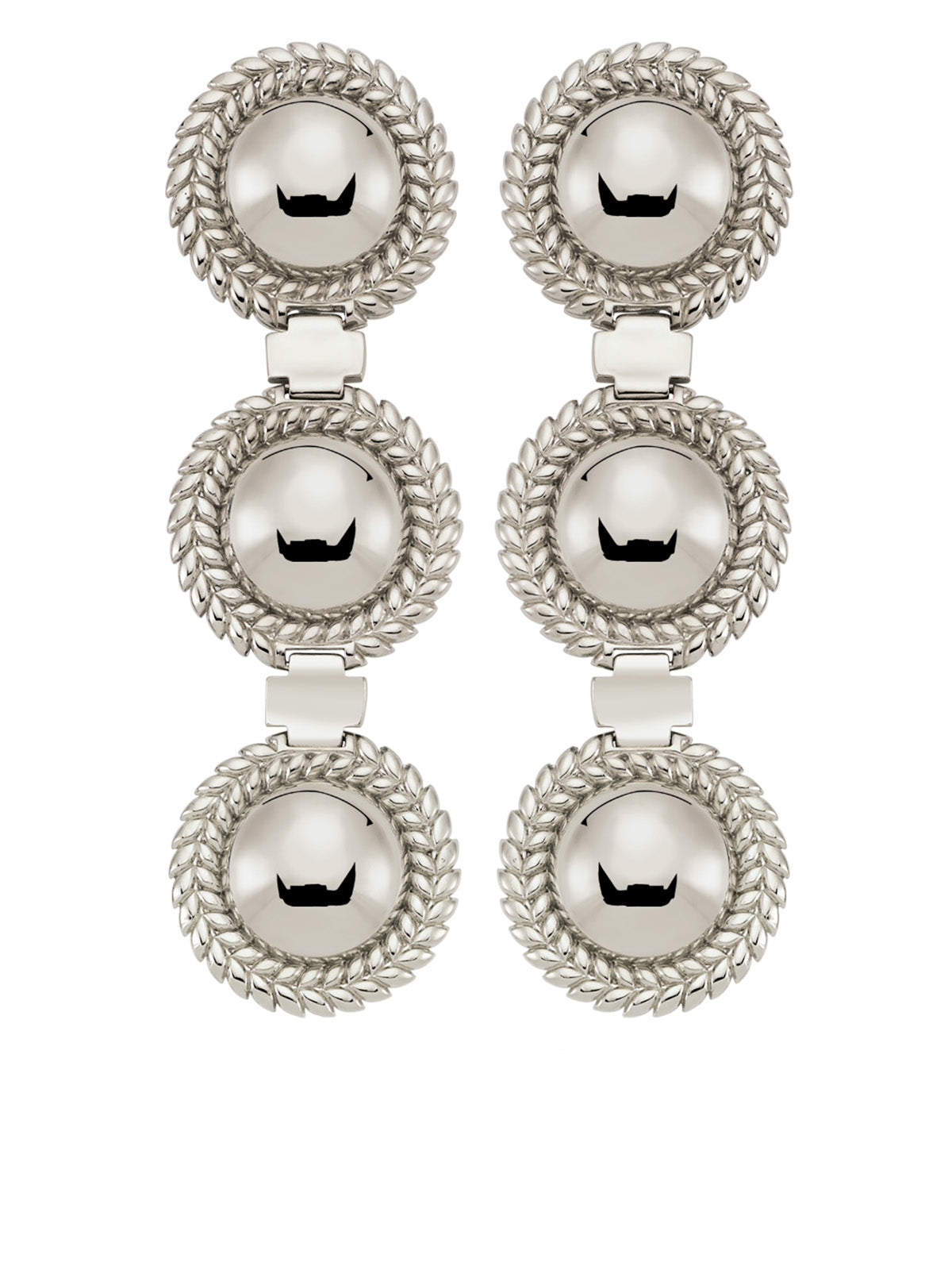 Bodhita - FULL SPIGA TRE SILVER EARRINGS