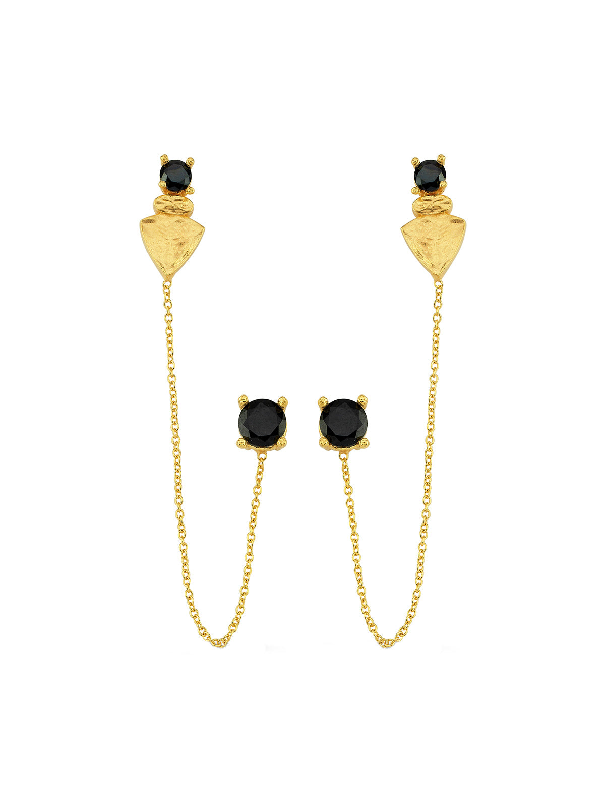 Bodhita - NADIA BLACK DUE EARRINGS