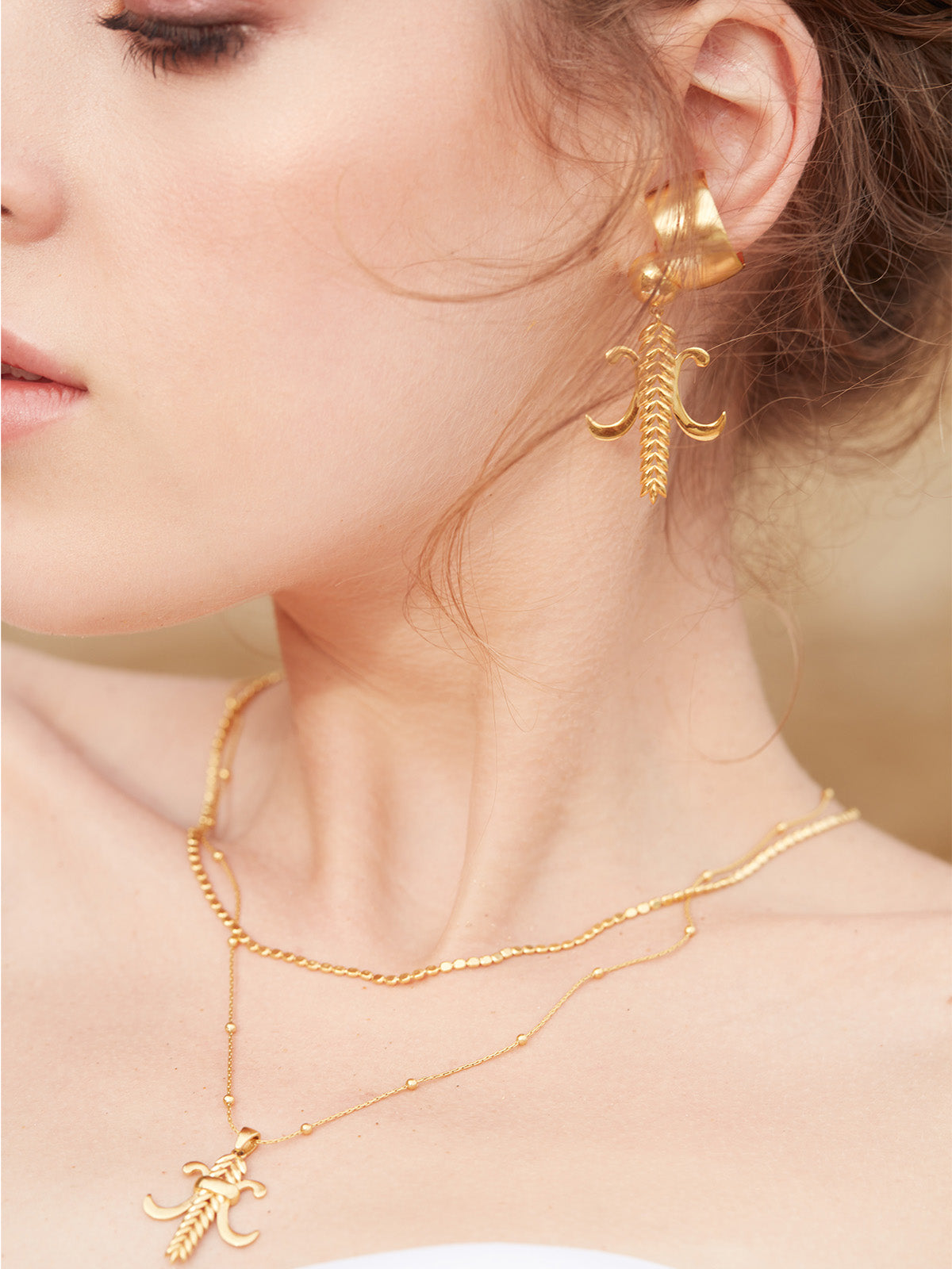 Bodhita - SHINY MACHA EARRINGS