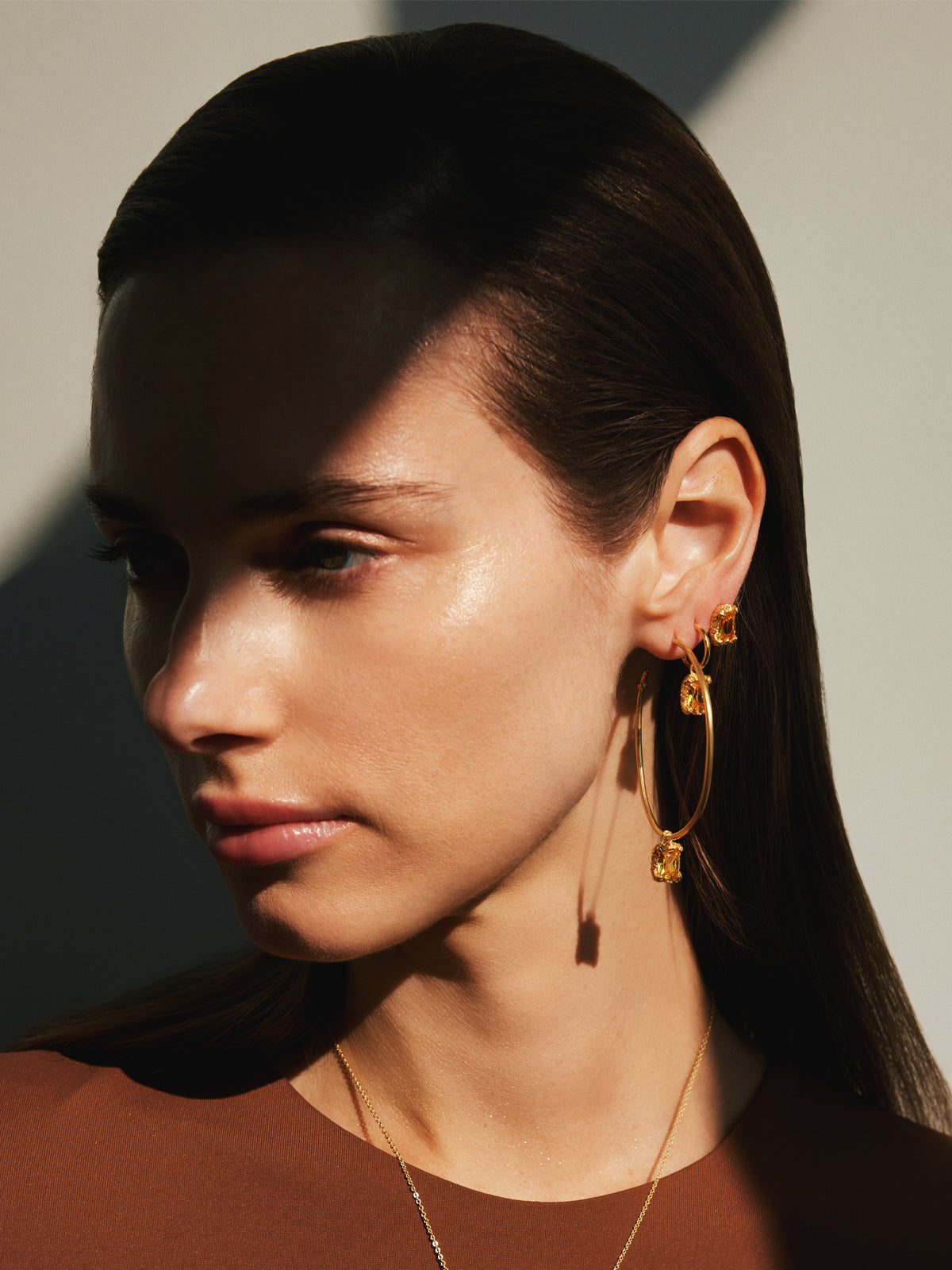 Bodhita - TOPAZ HOOP EARRINGS