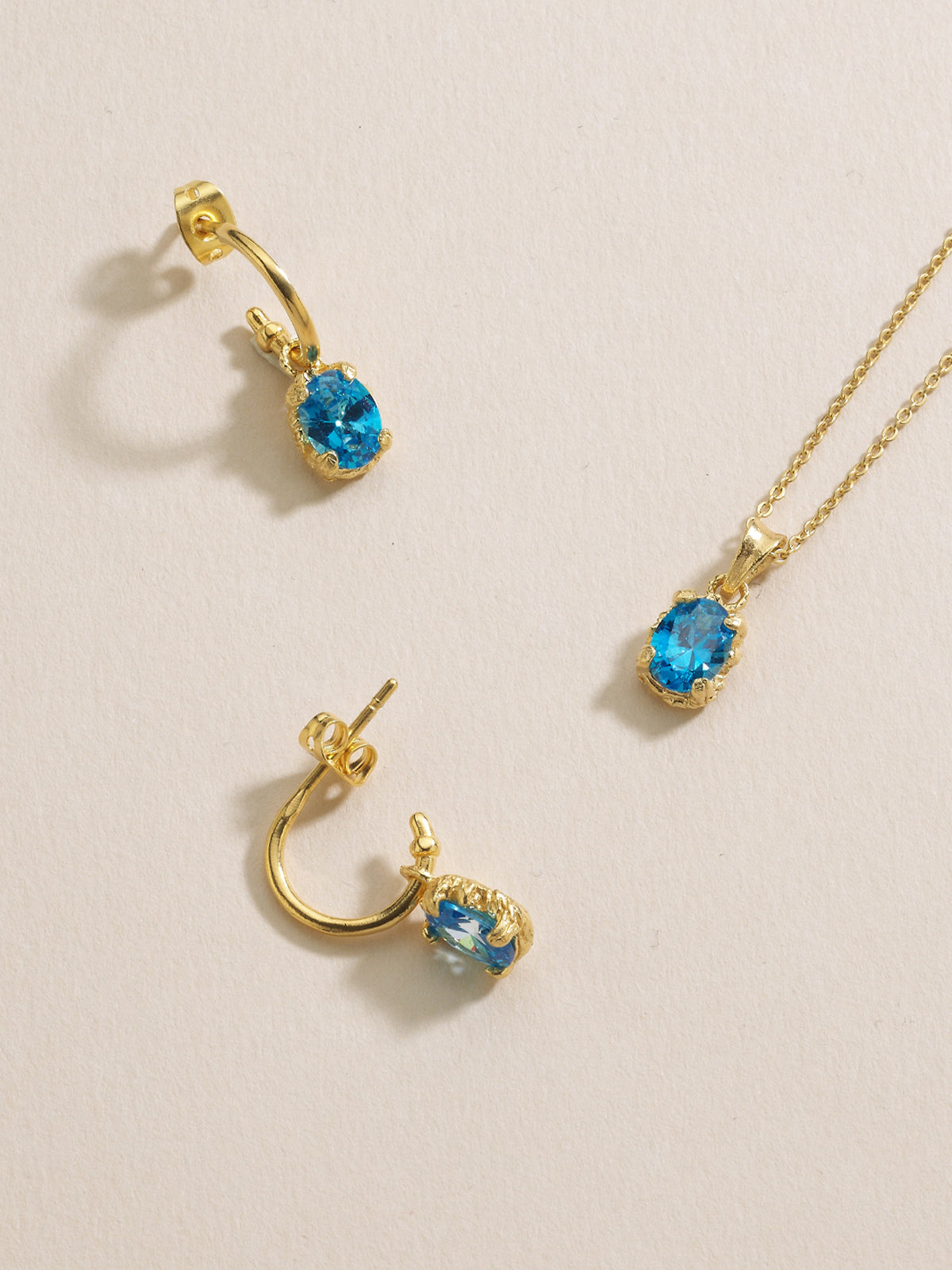 Bodhita - TURQUOISE HOOP EARRINGS