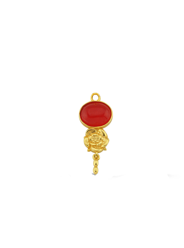 Bodhita - ROZA MYSTICA RED EARRINGS PENDANT