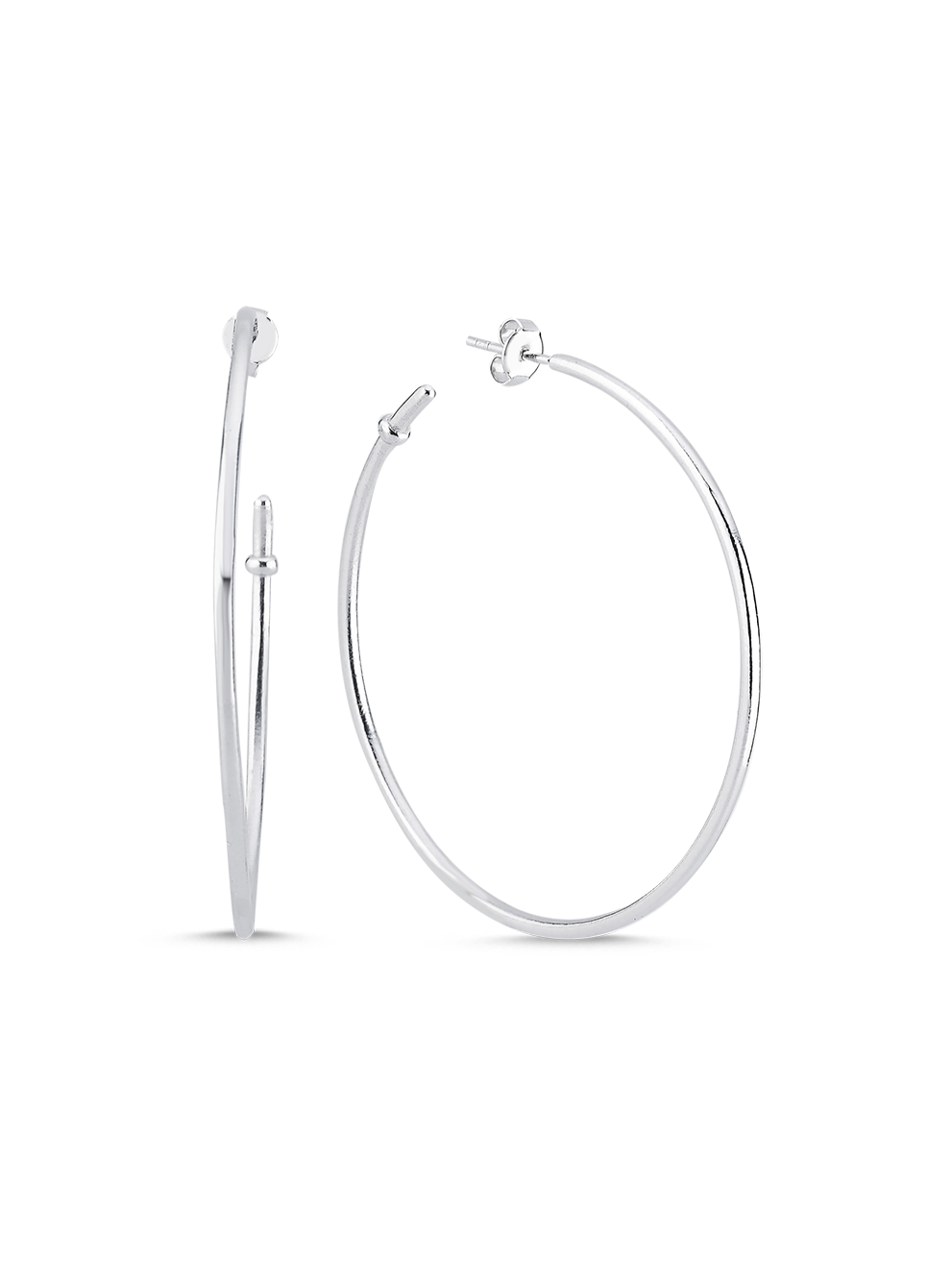 Bodhita - GRANDE HOOP SILVER EARRINGS