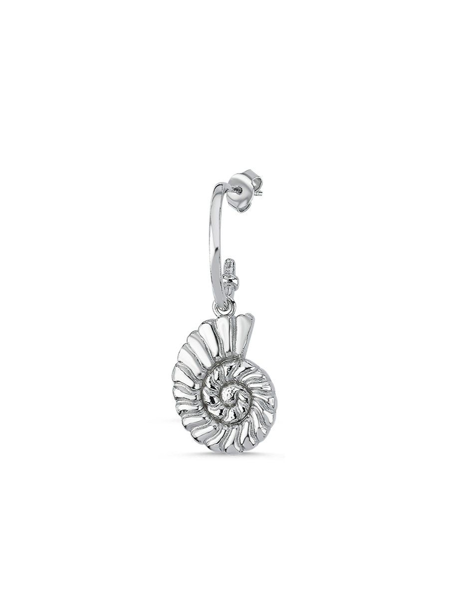 Bodhita - LITTLE AMONIT SILVER EARRINGS