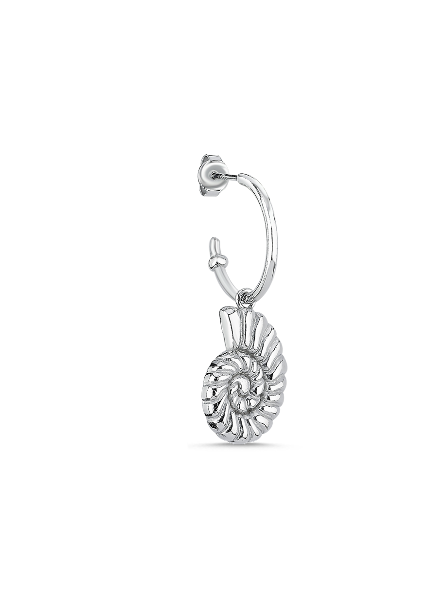 Bodhita - LITTLE AMONIT SILVER EARRINGS