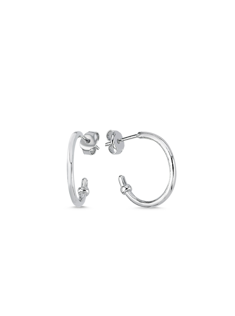 Bodhita - MINI HOOP SILVER EARRINGS
